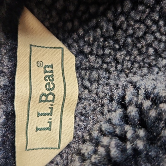 L.L.BEAN RARE blue suede,Sailor sherpa lined button-down winter jacket - Picture 10 of 13